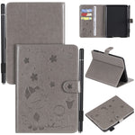 Cat Bee goffratura modello da tavolo antiurto per PC custodia protettiva orizzontale in pelle flip con slot per schede e portafogli e slot per penna e funzione sleep/sveglia, For Amazon Kindle Fire HD 10 (2015) / (2017)                                 ...
