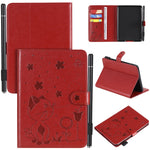 Cat Bee goffratura modello da tavolo antiurto per PC custodia protettiva orizzontale in pelle flip con slot per schede e portafogli e slot per penna e funzione sleep/sveglia, For Amazon Kindle Fire HD 10 (2015) / (2017)                                 ...
