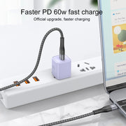 Cavo dati di ricarica Yesido CA156 PD 60W da USB-C / Type-C a USB-C / Type-C, lunghezza: 1 m, USB-C / Type-C to USB-C / Type-C