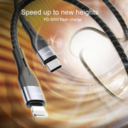 Cavo dati di ricarica Yesido CA156 PD 60W da USB-C / Type-C a USB-C / Type-C, lunghezza: 1 m, USB-C / Type-C to USB-C / Type-C