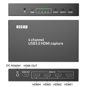 Scheda di acquisizione videogiochi Ezcap 264M multi-view a quattro canali da HDMI a USB 3.0, Ezcap 264M