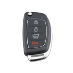 Per Hyundai Guscio chiave auto pieghevole a 4 pulsanti con bordo in metallo Solaris ix35 ix4 Santa, For Hyundai 4-button Solaris ix35 ix4