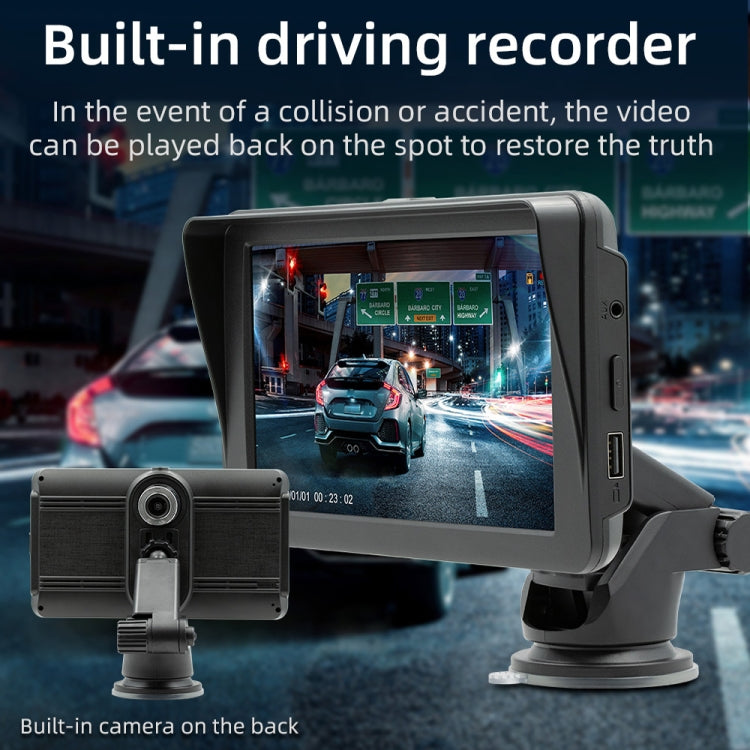 B5570 Lettore MP5 per auto stile parasole CarPlay wireless da 7 pollici, supporta l'interconnessione del telefono cellulare, B5570