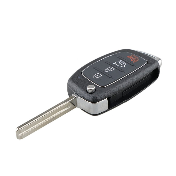 Per Hyundai Guscio chiave auto pieghevole a 4 pulsanti con bordo in metallo Solaris ix35 ix4 Santa, For Hyundai 4-button Solaris ix35 ix4