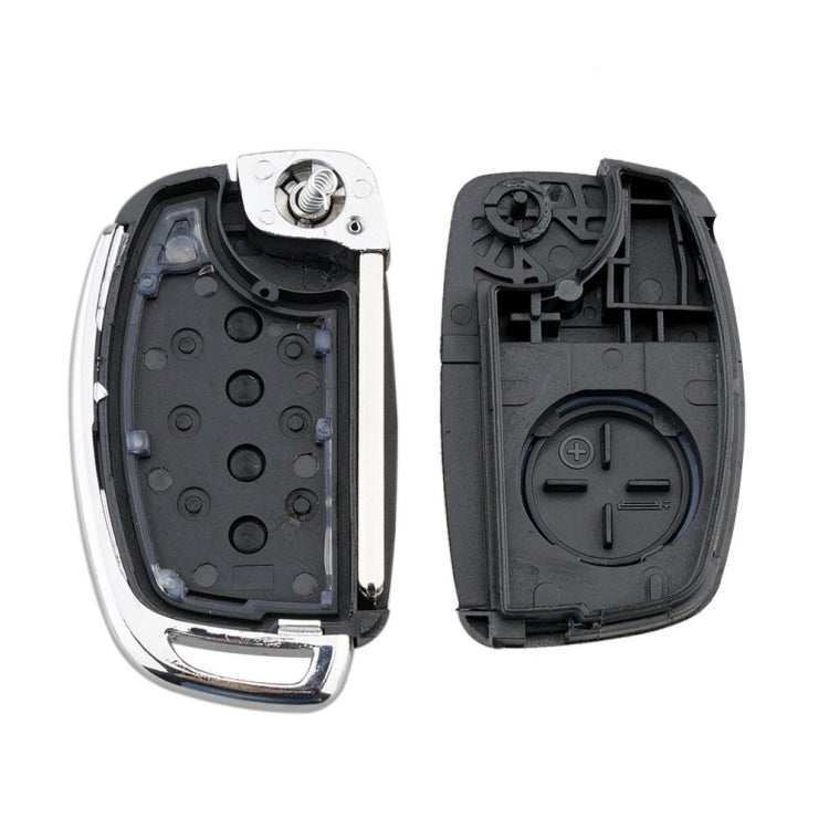 Per Hyundai Guscio chiave auto pieghevole a 4 pulsanti con bordo in metallo Solaris ix35 ix4 Santa, For Hyundai 4-button Solaris ix35 ix4