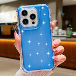 Custodia per telefono TPU + PC 3 in 1 con polvere glitterata, For iPhone 16 Pro Max, For iPhone 16 Pro, For iPhone 16 Plus, For iPhone 16, For iPhone 15 Pro Max, For iPhone 15 Pro