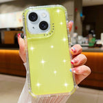 Custodia per telefono TPU + PC 3 in 1 con polvere glitterata, For iPhone 15 Plus, For iPhone 15