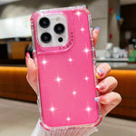 Custodia per telefono TPU + PC 3 in 1 con polvere glitterata, For iPhone 16 Pro Max, For iPhone 16 Pro, For iPhone 16 Plus, For iPhone 16, For iPhone 15 Pro Max, For iPhone 15 Pro