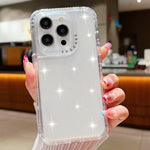 Custodia per telefono TPU + PC 3 in 1 con polvere glitterata, For iPhone 16 Pro Max, For iPhone 16 Pro, For iPhone 16 Plus, For iPhone 16, For iPhone 15 Pro Max, For iPhone 15 Pro