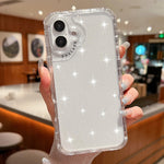 Custodia per telefono TPU + PC 3 in 1 con polvere glitterata, For iPhone 16 Pro Max, For iPhone 16 Pro, For iPhone 16 Plus, For iPhone 16, For iPhone 15 Pro Max, For iPhone 15 Pro