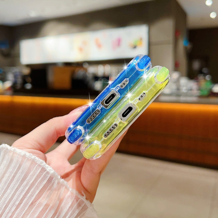 Custodia per telefono TPU + PC 3 in 1 con polvere glitterata, For iPhone 16 Pro Max, For iPhone 16 Pro, For iPhone 16 Plus, For iPhone 16, For iPhone 15 Pro Max, For iPhone 15 Pro