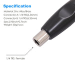 Adattatore audio TRS 6,35 mm femmina a femmina