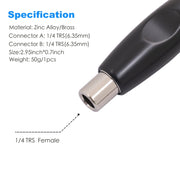 Adattatore cavo audio TRS 6,35 mm femmina a femmina