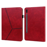Custodia per tablet in pelle goffrata a righe tinta unita, For Samsung Galaxy Tab S9+ / S9 FE+, For Samsung Galaxy Tab S9 / S9 FE, For Samsung Galaxy Tab A9+, For Samsung Galaxy Tab A9