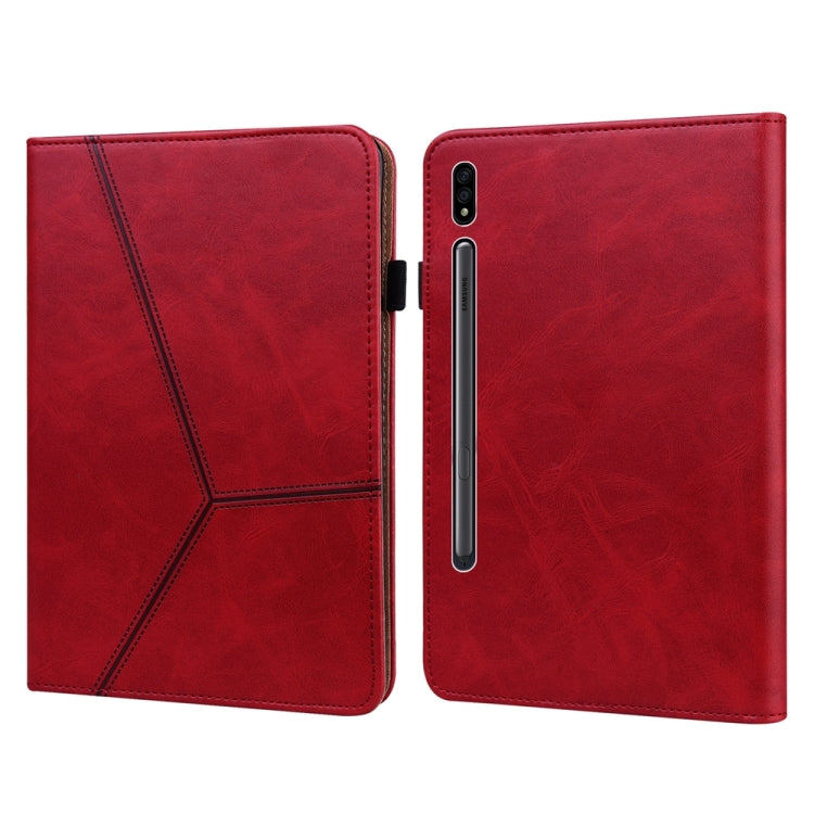 Custodia per tablet in pelle goffrata a righe tinta unita, For Samsung Galaxy Tab S9+ / S9 FE+, For Samsung Galaxy Tab S9 / S9 FE, For Samsung Galaxy Tab A9+, For Samsung Galaxy Tab A9