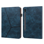 Custodia per tablet in pelle goffrata a righe tinta unita, For Samsung Galaxy Tab S9+ / S9 FE+, For Samsung Galaxy Tab S9 / S9 FE, For Samsung Galaxy Tab A9+, For Samsung Galaxy Tab A9