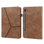 Custodia per tablet in pelle goffrata a righe tinta unita, For Samsung Galaxy Tab S9+ / S9 FE+, For Samsung Galaxy Tab S9 / S9 FE, For Samsung Galaxy Tab A9+, For Samsung Galaxy Tab A9
