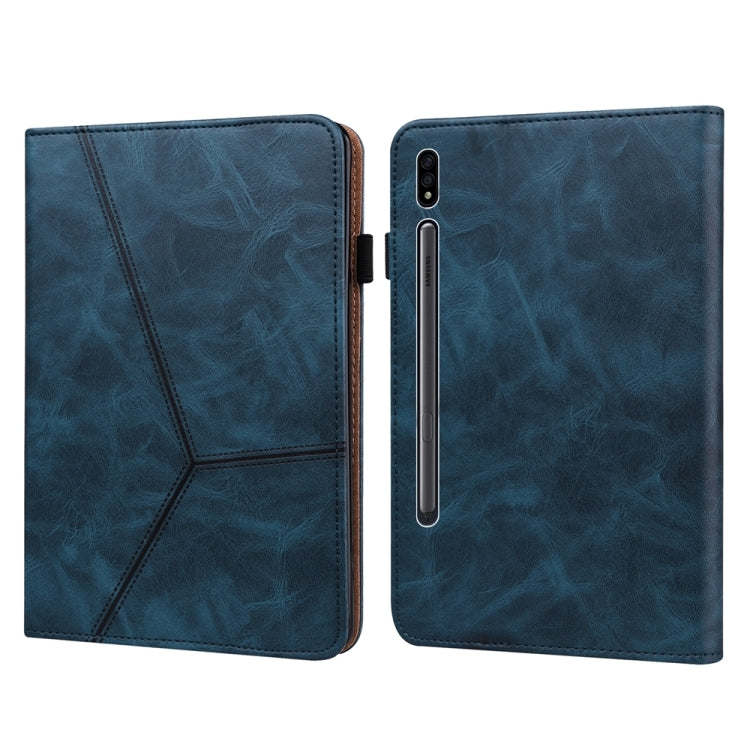 Custodia per tablet in pelle goffrata a righe tinta unita, For Samsung Galaxy Tab S7 / S8