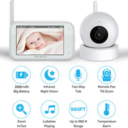 ABM201 Telecamera di sicurezza per baby monitor con visione notturna video wireless da 4,5 pollici, ABM201