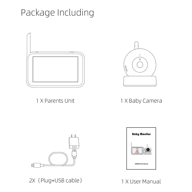 Telecamera baby monitor wireless con visione notturna 4,5 pollici
