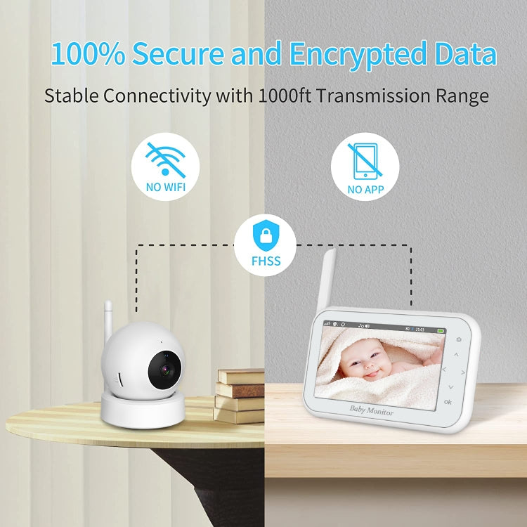 Telecamera baby monitor wireless con visione notturna 4,5 pollici
