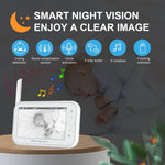 Telecamera baby monitor wireless con visione notturna 4,5 pollici