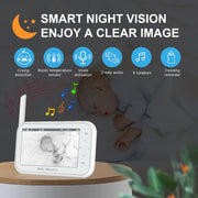 ABM201 Telecamera di sicurezza per baby monitor con visione notturna video wireless da 4,5 pollici, ABM201
