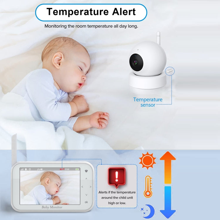 Telecamera baby monitor wireless con visione notturna 4,5 pollici