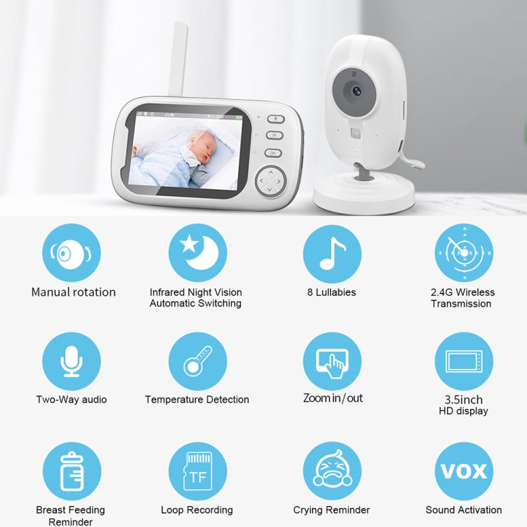 Telecamera baby monitor wireless con visione notturna 3,5"