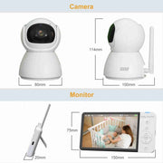 ABM700 Telecamera di sicurezza per baby monitor con visione notturna video wireless da 5 pollici, ABM700