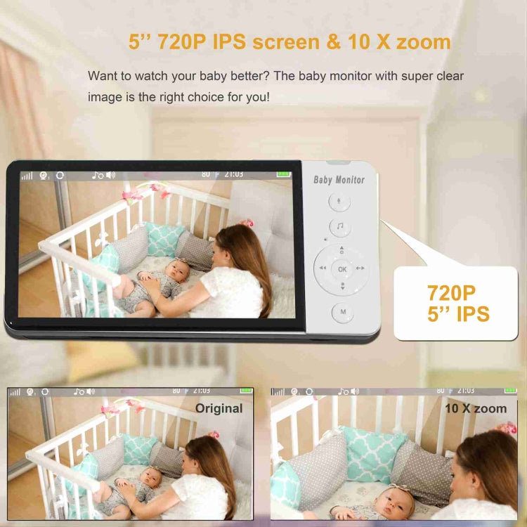 ABM700 Telecamera baby monitor wireless con visione notturna 5"