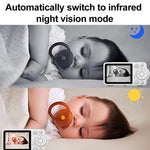 Telecamera baby monitor wireless 2,8" con visione notturna