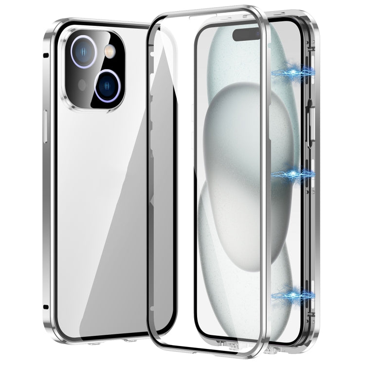 Custodia magnetica per telefono in vetro temperato HD con doppia fibbia, For iPhone 15 Plus, For iPhone 15, For iPhone 13 Pro Max, For iPhone 13 Pro