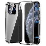 Custodia magnetica per telefono in vetro temperato HD con doppia fibbia, For iPhone 11 Pro Max, For iPhone 11, For iPhone 11 Pro