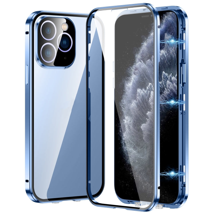 Custodia magnetica per telefono in vetro temperato HD con doppia fibbia, For iPhone 11 Pro Max, For iPhone 11, For iPhone 11 Pro