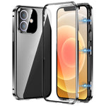 Custodia magnetica per telefono in vetro temperato HD con doppia fibbia, For iPhone 13, For iPhone 12, For iPhone 12 Pro Max, For iPhone 12 Pro