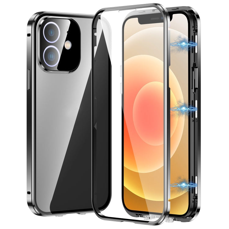 Custodia magnetica per telefono in vetro temperato HD con doppia fibbia, For iPhone 13, For iPhone 12, For iPhone 12 Pro Max, For iPhone 12 Pro