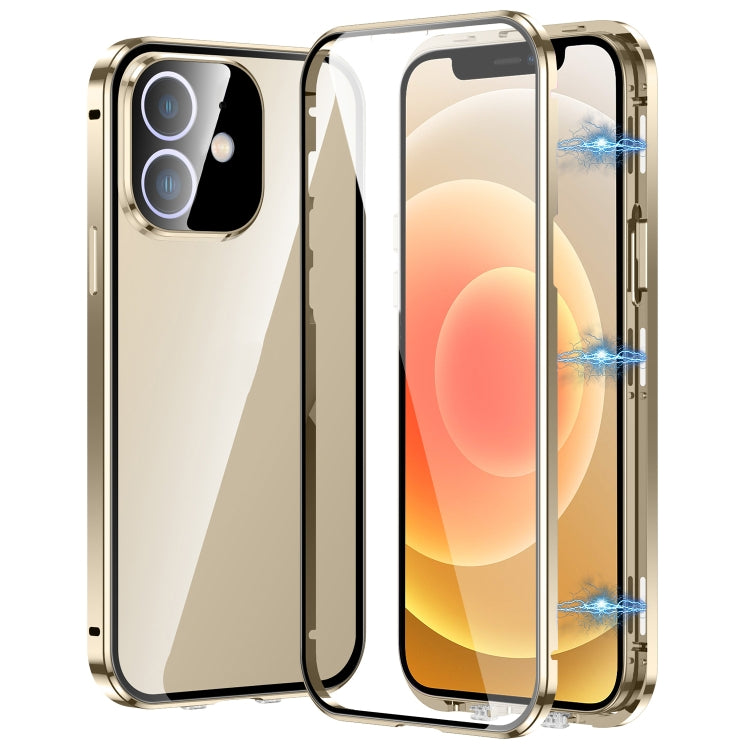 Custodia magnetica per telefono in vetro temperato HD con doppia fibbia, For iPhone 13, For iPhone 12, For iPhone 12 Pro Max, For iPhone 12 Pro