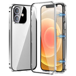Custodia magnetica per telefono in vetro temperato HD con doppia fibbia, For iPhone 13, For iPhone 12, For iPhone 12 Pro Max, For iPhone 12 Pro