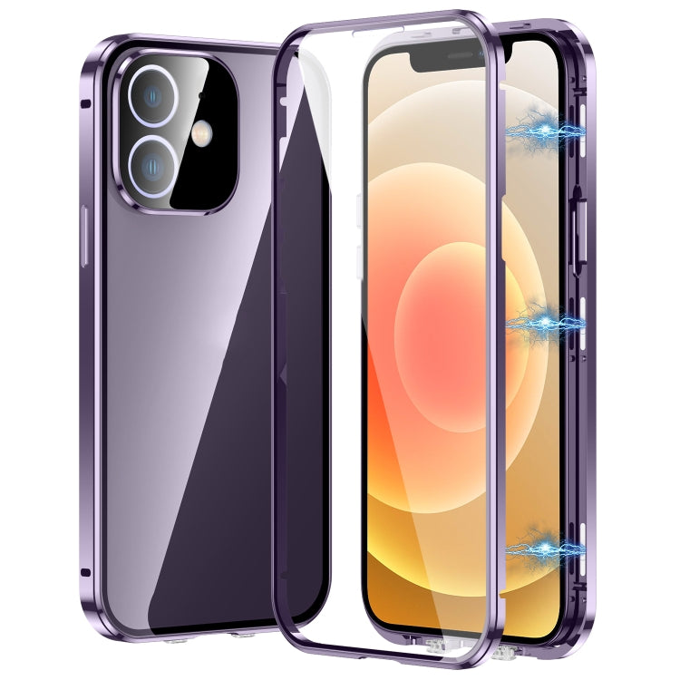 Custodia magnetica per telefono in vetro temperato HD con doppia fibbia, For iPhone 13, For iPhone 12, For iPhone 12 Pro Max, For iPhone 12 Pro