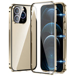 Custodia magnetica per telefono in vetro temperato HD con doppia fibbia, For iPhone 13, For iPhone 12, For iPhone 12 Pro Max, For iPhone 12 Pro