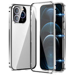 Custodia magnetica per telefono in vetro temperato HD con doppia fibbia, For iPhone 13, For iPhone 12, For iPhone 12 Pro Max, For iPhone 12 Pro