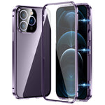 Custodia magnetica per telefono in vetro temperato HD con doppia fibbia, For iPhone 13, For iPhone 12, For iPhone 12 Pro Max, For iPhone 12 Pro
