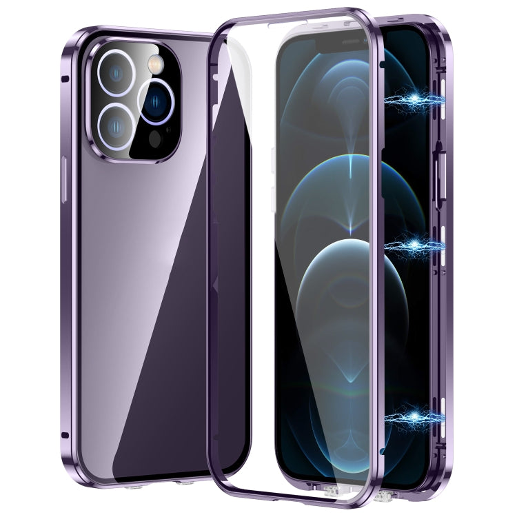Custodia magnetica per telefono in vetro temperato HD con doppia fibbia, For iPhone 13, For iPhone 12, For iPhone 12 Pro Max, For iPhone 12 Pro