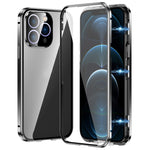 Custodia magnetica per telefono in vetro temperato HD con doppia fibbia, For iPhone 13, For iPhone 12, For iPhone 12 Pro Max, For iPhone 12 Pro