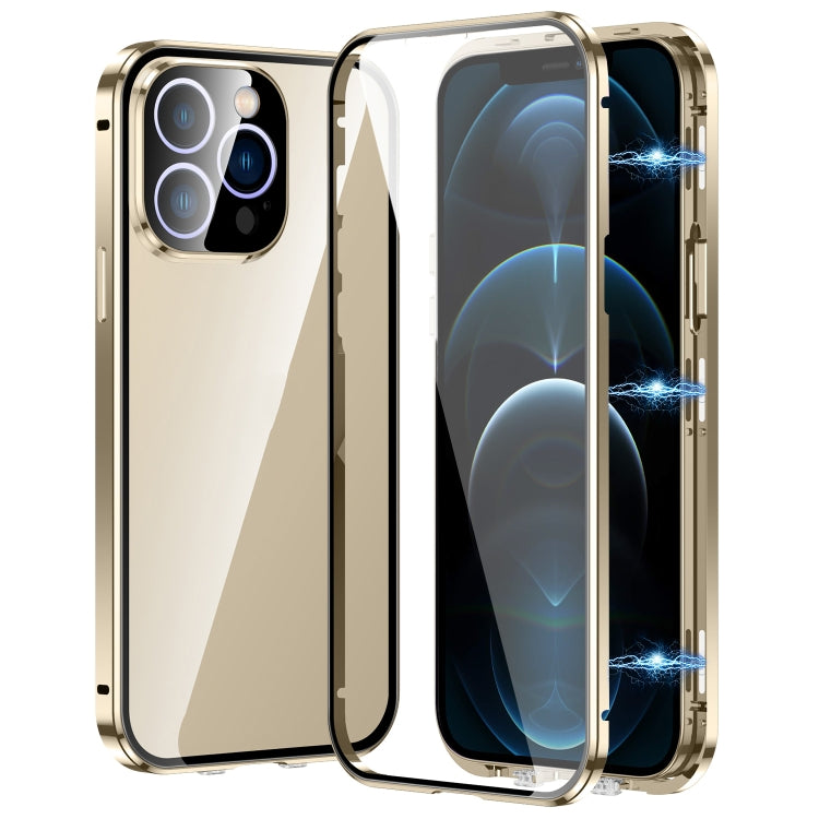 Custodia magnetica per telefono in vetro temperato HD con doppia fibbia, For iPhone 13, For iPhone 12, For iPhone 12 Pro Max, For iPhone 12 Pro
