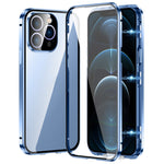 Custodia magnetica per telefono in vetro temperato HD con doppia fibbia, For iPhone 13, For iPhone 12, For iPhone 12 Pro Max, For iPhone 12 Pro