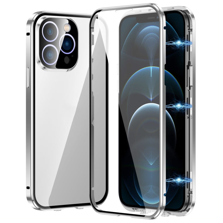 Custodia magnetica per telefono in vetro temperato HD con doppia fibbia, For iPhone 13, For iPhone 12, For iPhone 12 Pro Max, For iPhone 12 Pro