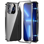 Custodia magnetica per telefono in vetro temperato HD con doppia fibbia, For iPhone 15 Plus, For iPhone 15, For iPhone 13 Pro Max, For iPhone 13 Pro