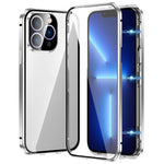 Custodia magnetica per telefono in vetro temperato HD con doppia fibbia, For iPhone 15 Plus, For iPhone 15, For iPhone 13 Pro Max, For iPhone 13 Pro